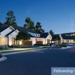 Fellowship Wildlight cottages at dusk, Yulee, Florida